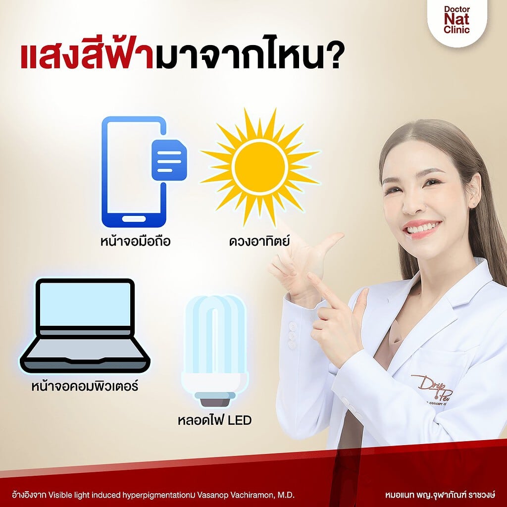 ฝ้า จาก แสงสีฟ้า