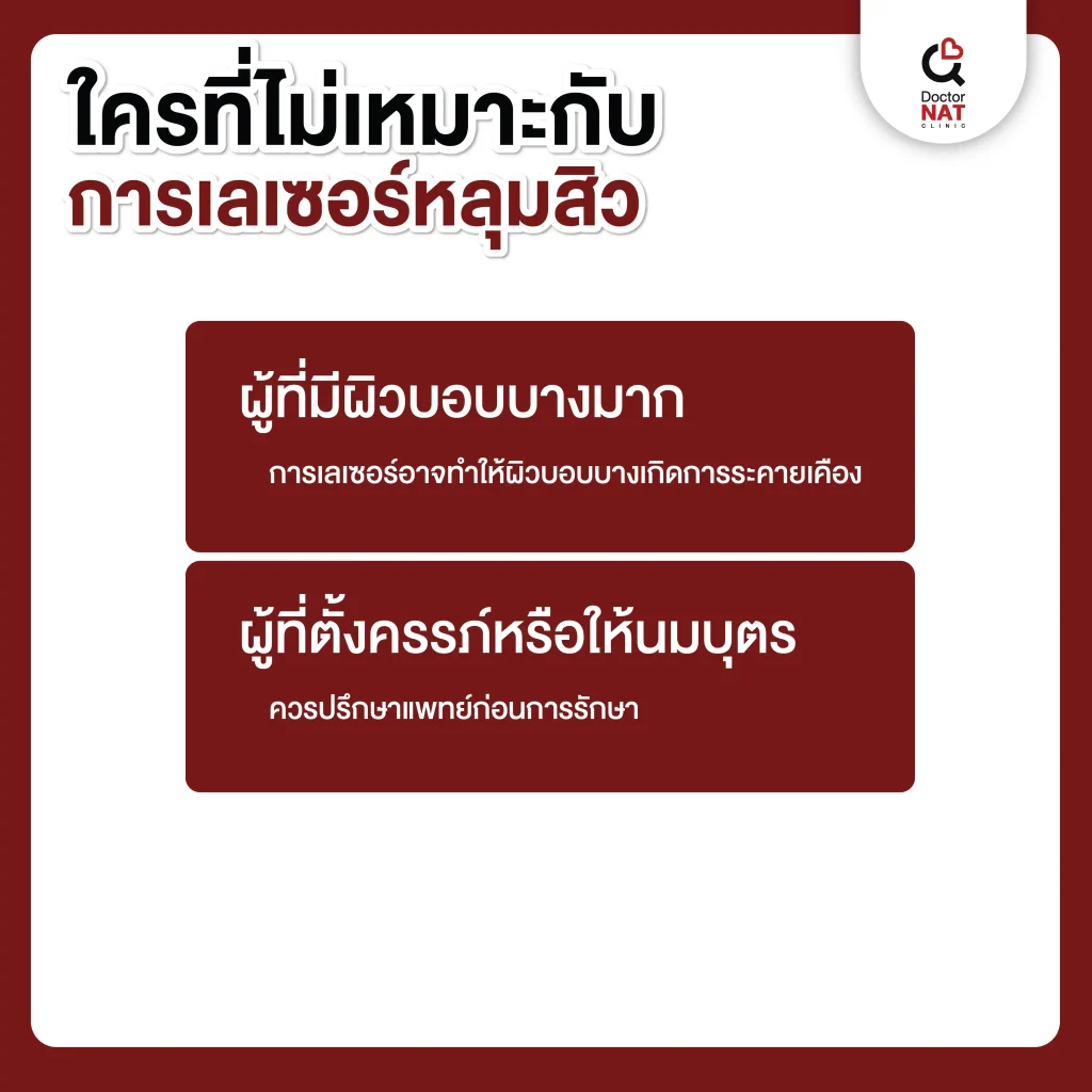 ใครที่ไม่เหมาะกับการเลเซอร์หลุมสิว