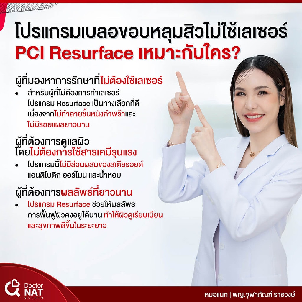 โปรแกรม เบลอขอบหลุมสิว Doctor NAT Clinic