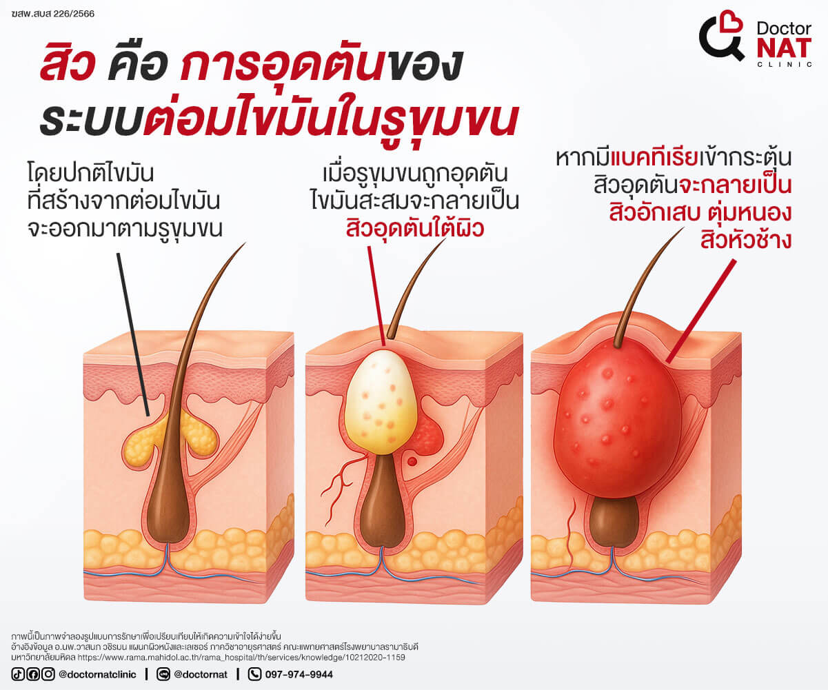 สิวเกิดขึ้นได้อย่างไร