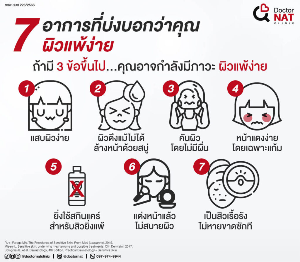 7 อาการที่บอกว่า ผิวแพ้ง่าย MicroKill Acne 